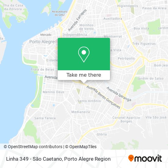 Mapa Linha 349 - São Caetano