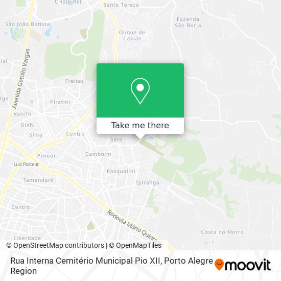 Mapa Rua Interna Cemitério Municipal Pio XII