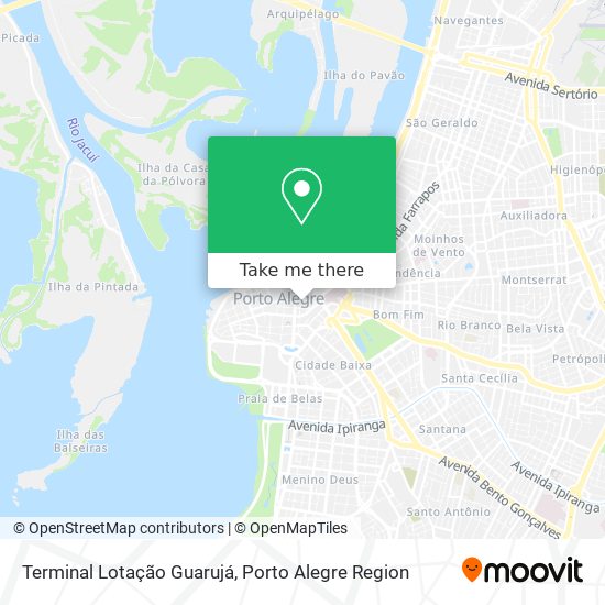 Mapa Terminal Lotação Guarujá