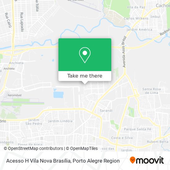Acesso H Vila Nova Brasília map