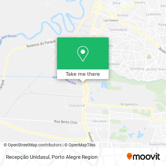 Recepção Unidasul map