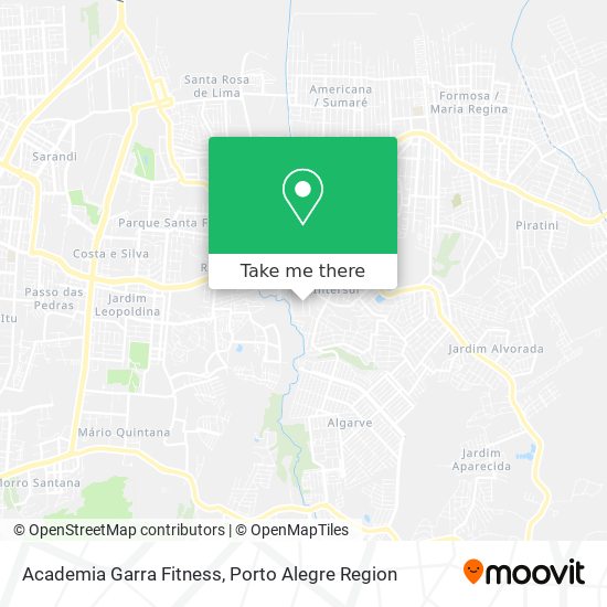 Mapa Academia Garra Fitness