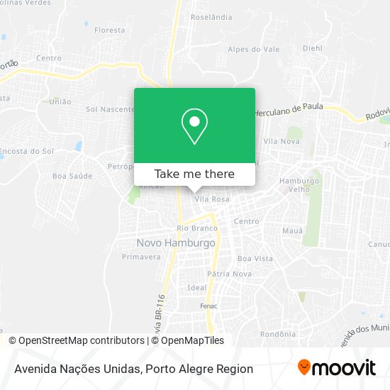 Mapa Avenida Nações Unidas