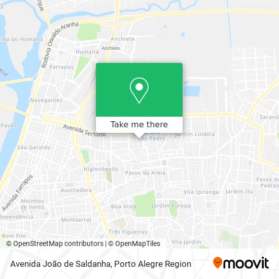 Mapa Avenida João de Saldanha