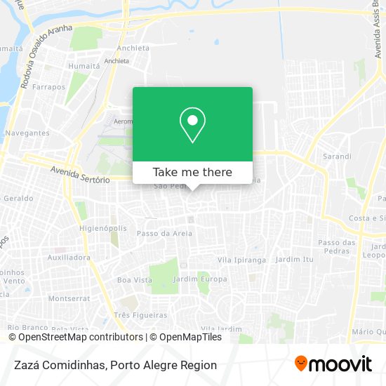 Zazá Comidinhas map