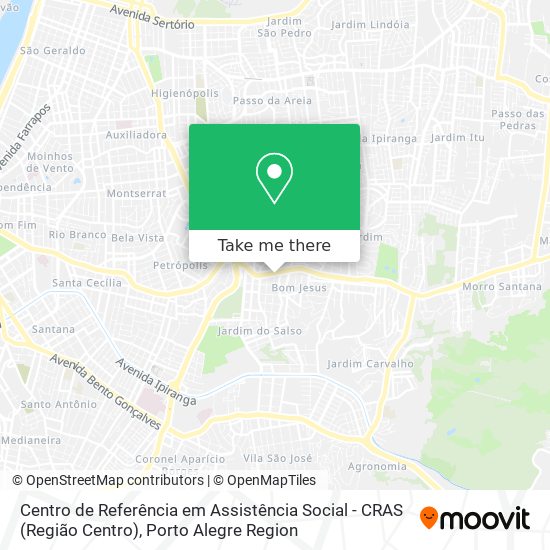 Centro de Referência em Assistência Social - CRAS (Região Centro) map