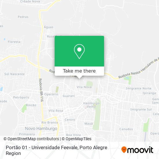 Portão 01 - Universidade Feevale map