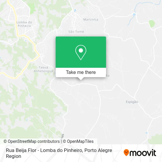 Rua Beija Flor - Lomba do Pinheiro map