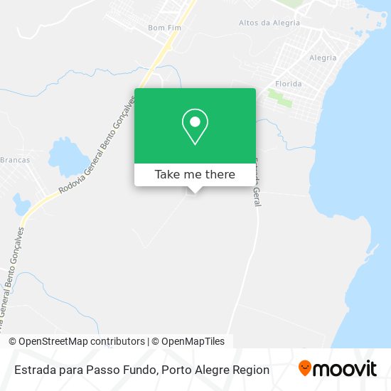 Estrada para Passo Fundo map