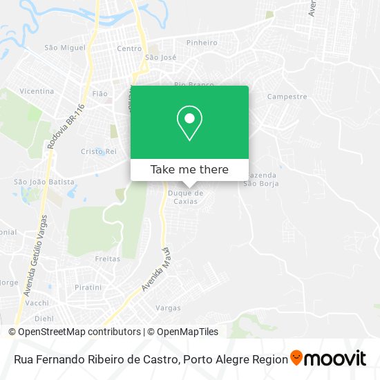 Mapa Rua Fernando Ribeiro de Castro