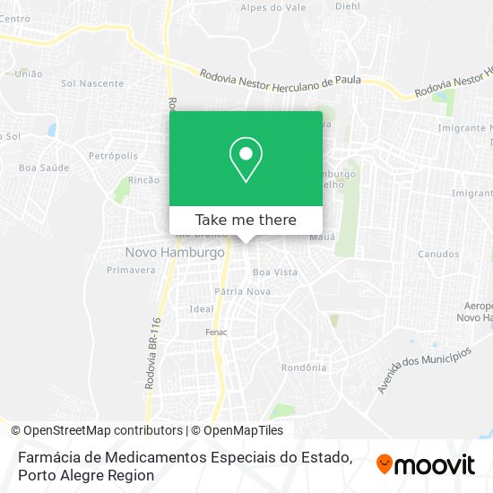 Farmácia de Medicamentos Especiais do Estado map
