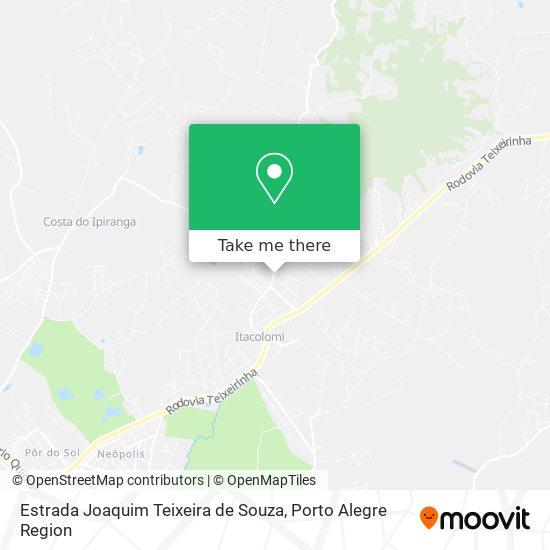 Mapa Estrada Joaquim Teixeira de Souza