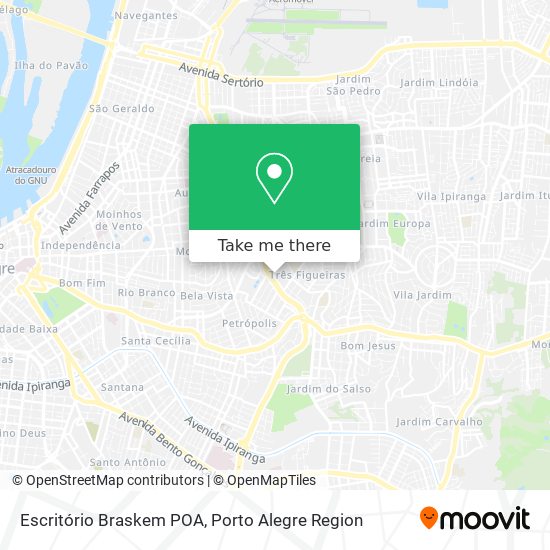 Escritório Braskem POA map