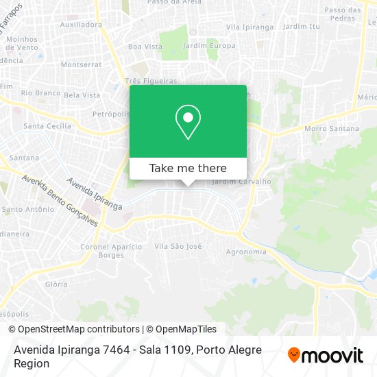 Mapa Avenida Ipiranga 7464 - Sala 1109
