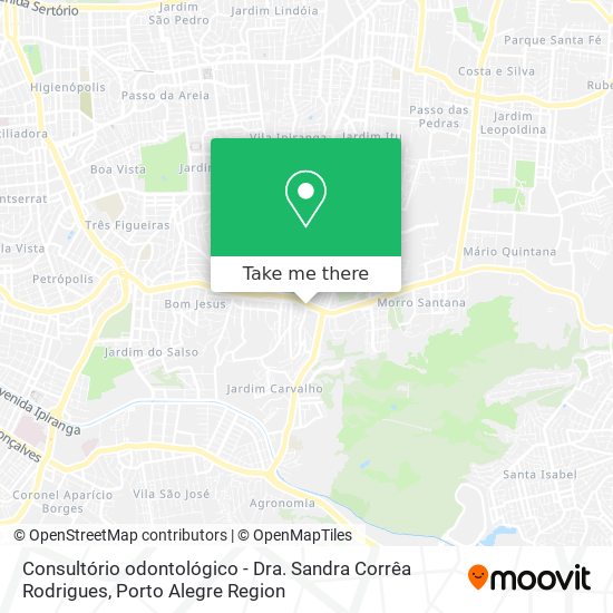 Mapa Consultório odontológico - Dra. Sandra Corrêa Rodrigues