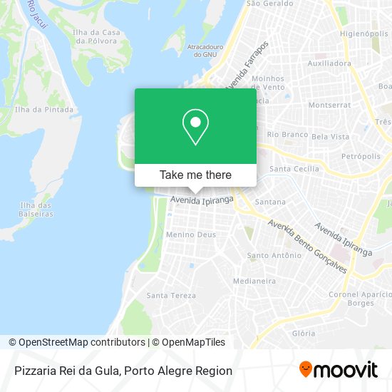 Mapa Pizzaria Rei da Gula