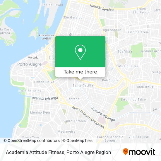 Mapa Academia Attitude Fitness