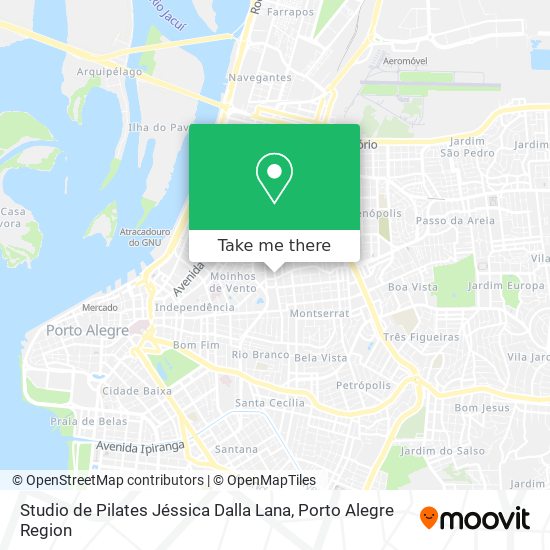 Mapa Studio de Pilates Jéssica Dalla Lana