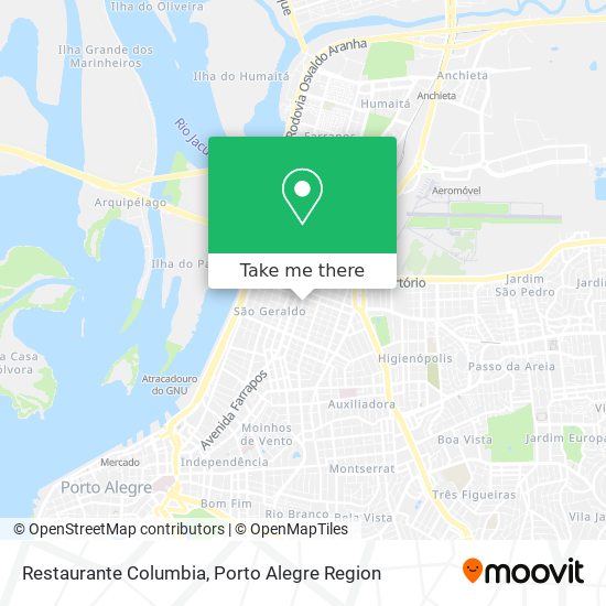 Mapa Restaurante Columbia
