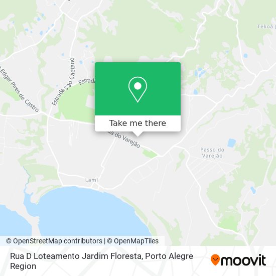 Mapa Rua D Loteamento Jardim Floresta