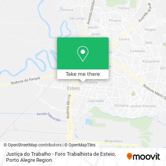 Mapa Justiça do Trabalho - Foro Trabalhista de Esteio