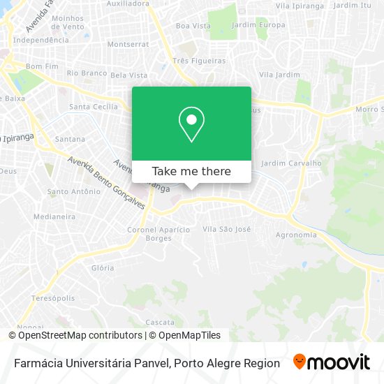 Mapa Farmácia Universitária Panvel