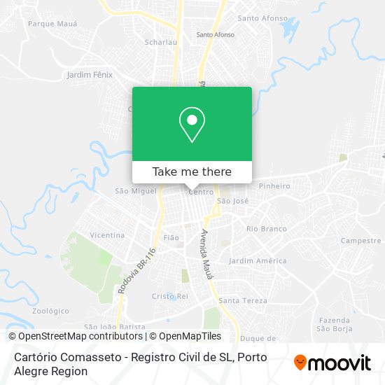 Cartório Comasseto - Registro Civil de SL map