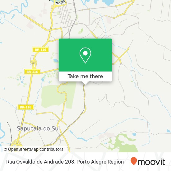 Mapa Rua Osvaldo de Andrade 208