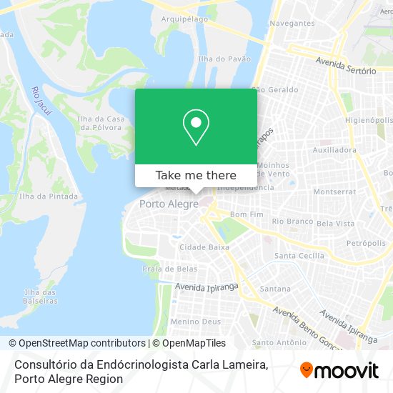 Mapa Consultório da Endócrinologista Carla Lameira