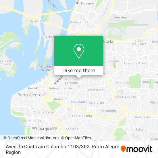 Mapa Avenida Cristóvão Colombo 1103 / 302