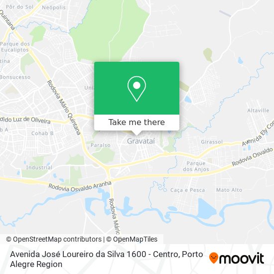 Mapa Avenida José Loureiro da Silva 1600 - Centro