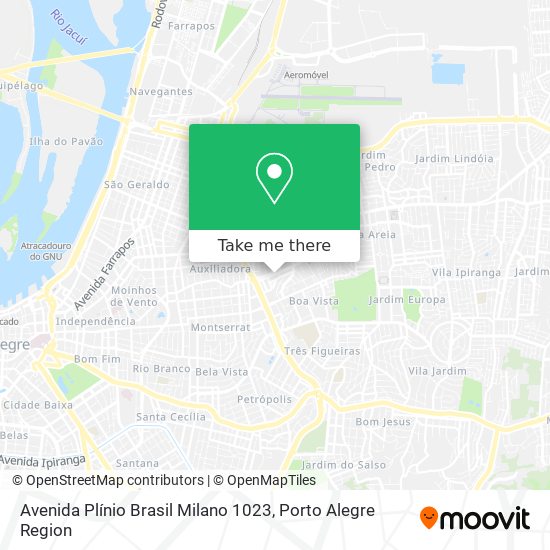 Mapa Avenida Plínio Brasil Milano 1023