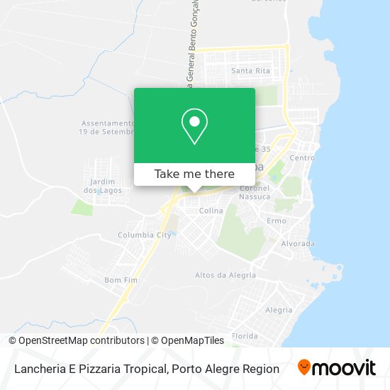 Lancheria E Pizzaria Tropical map