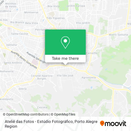 Mapa Ateliê das Fotos - Estúdio Fotográfico