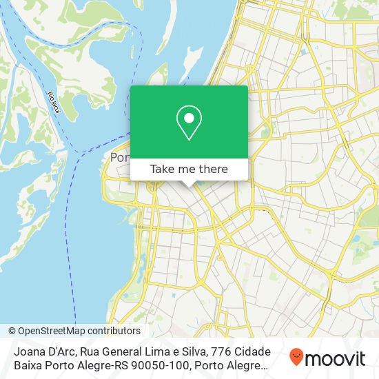 Mapa Joana D'Arc, Rua General Lima e Silva, 776 Cidade Baixa Porto Alegre-RS 90050-100