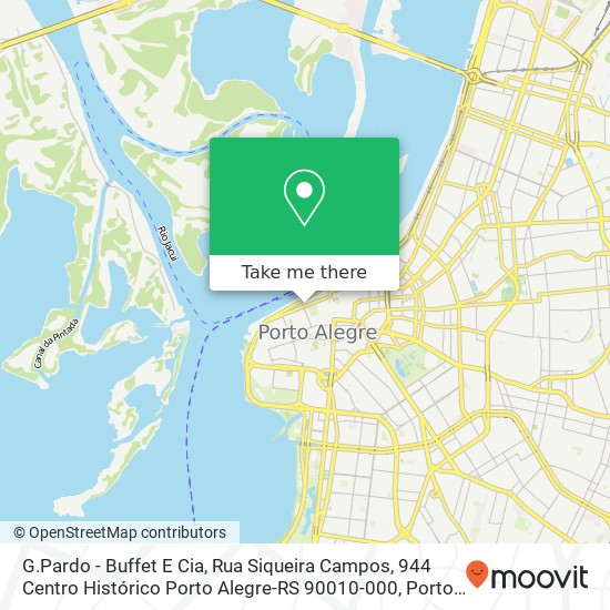 Mapa G.Pardo - Buffet E Cia, Rua Siqueira Campos, 944 Centro Histórico Porto Alegre-RS 90010-000