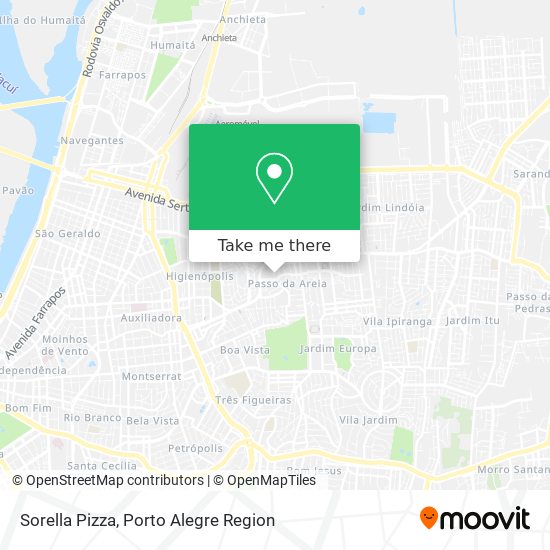 Sorella Pizza map