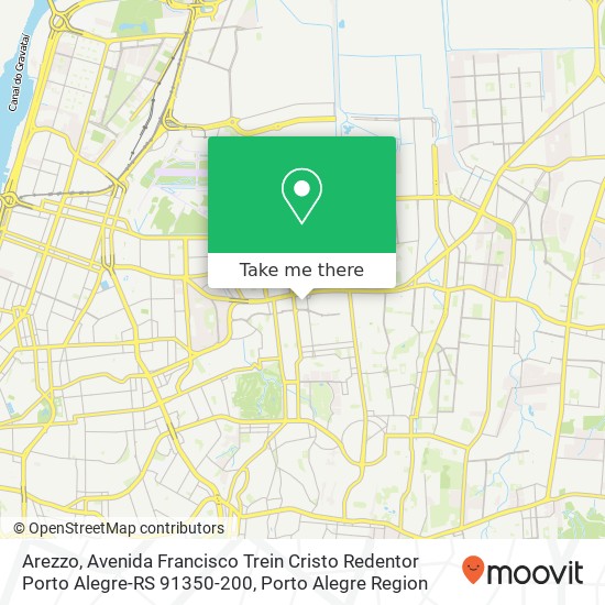 Mapa Arezzo, Avenida Francisco Trein Cristo Redentor Porto Alegre-RS 91350-200