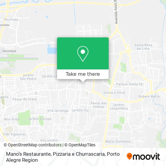 Mapa Mano's Restaurante, Pizzaria e Churrascaria