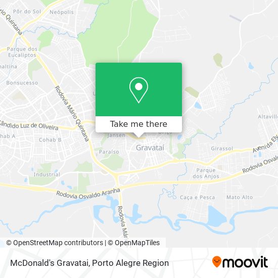 Mapa McDonald's Gravatai