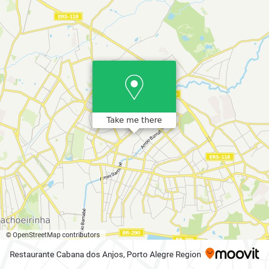Mapa Restaurante Cabana dos Anjos