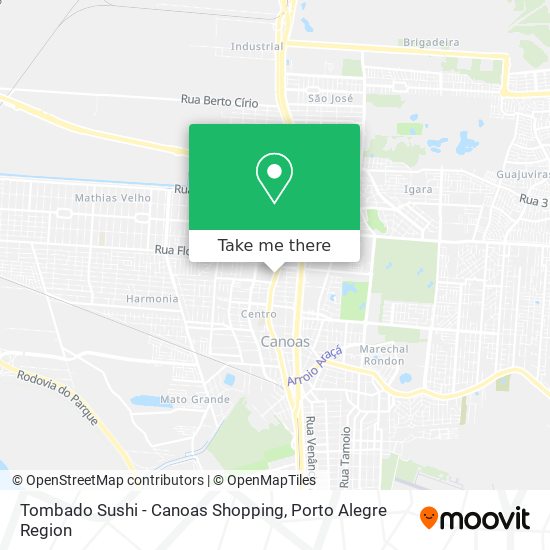 Tombado Sushi - Canoas Shopping map