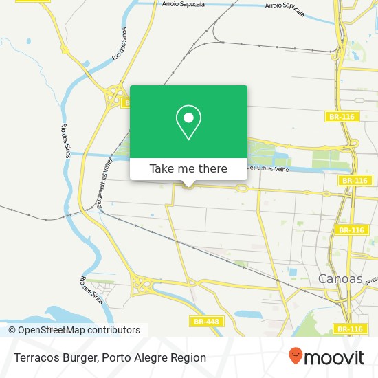 Mapa Terracos Burger, Avenida Rio Grande do Sul, 3420 Mathias Velho Canoas-RS 92330-000