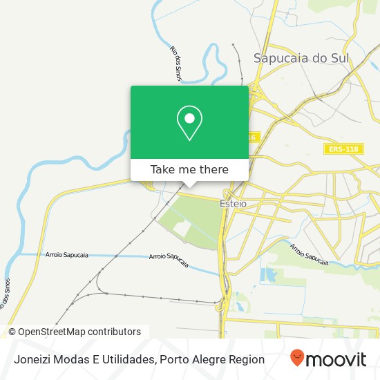 Mapa Joneizi Modas E Utilidades, Rua Maracana, 123 Novo Esteio Esteio-RS 93270-570