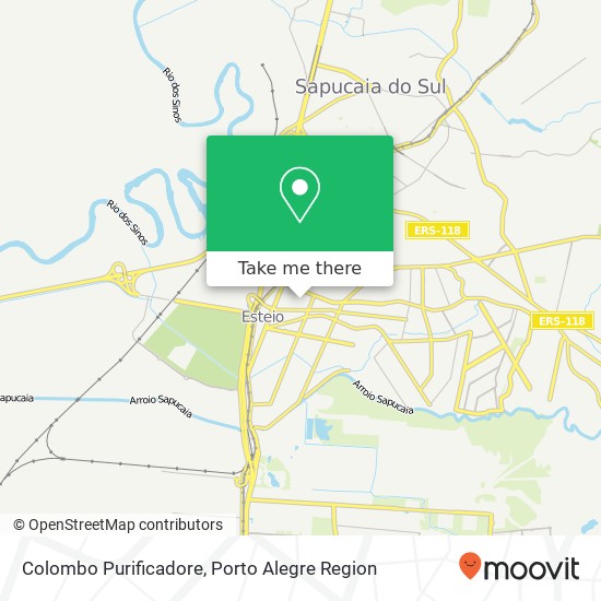 Mapa Colombo Purificadore, Rua dos Ferroviários, 380 Centro Esteio-RS 93265-150
