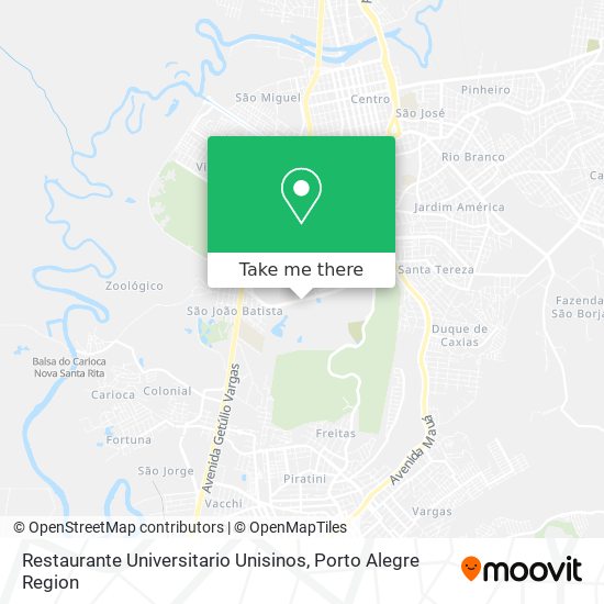 Restaurante Universitario Unisinos map