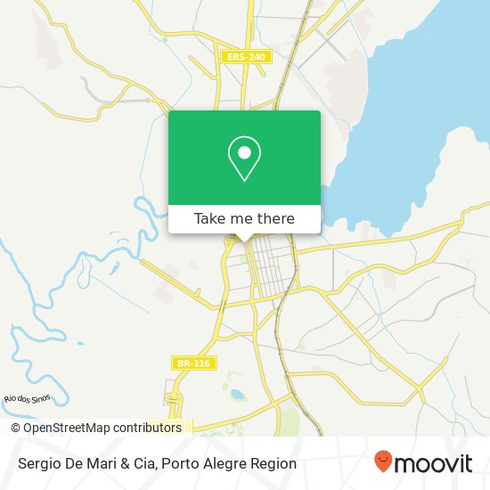 Mapa Sergio De Mari & Cia, Rua Saldanha da Gama, 723 Centro São Leopoldo-RS 93010-230