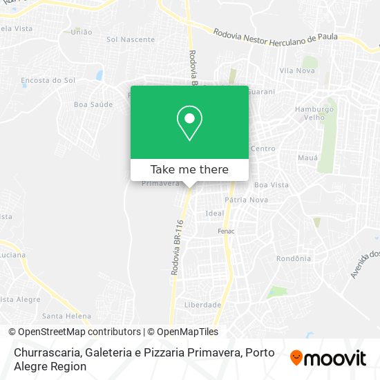 Mapa Churrascaria, Galeteria e Pizzaria Primavera