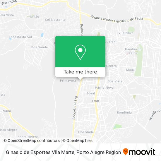 Ginasio de Esportes Vila Marte map