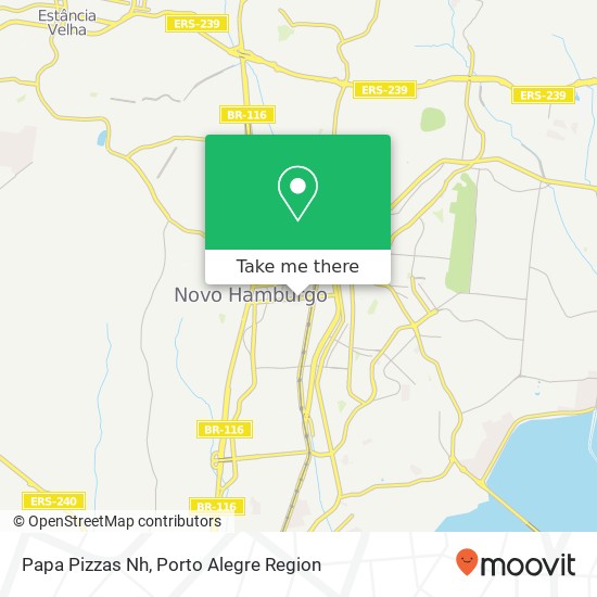 Mapa Papa Pizzas Nh, Avenida Coronel Frederico Linck, 826 Rio Branco Novo Hamburgo-RS 93336-001